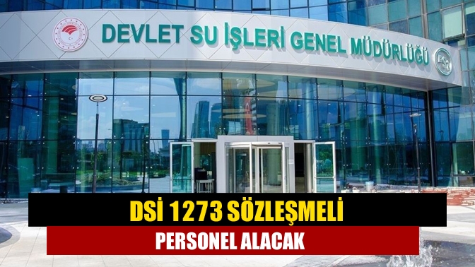 Devlet Su İşleri Genel Müdürlüğü 1273 sözleşmeli personel istihdam edecek.