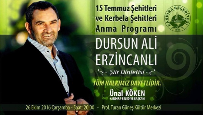 Başkan Ünal Köken, "15 Temmuz Şehitleri ve Kerbela Şehitleri Anma