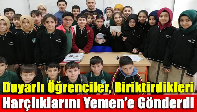 Kandıra İmam Hatip Ortaokulu öğrencileri, 3 haftada biriktirdikleri okul harçlıklarını,