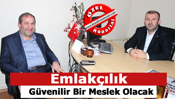 Kocaeli Emlakçılar Odası’nın kurulması için yetki alan Ahmet Pekin, emlakçılığın