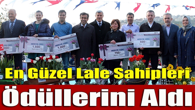 Kocaeli Büyükşehir Belediyesinin düzenlediği festivalde, en güzel laleleri yetiştirenlere ödülleri