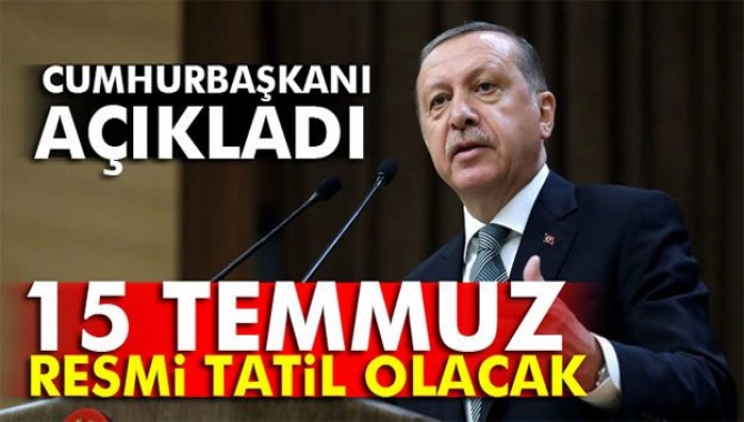 Muhtarlarla buluşmasında konuşan Cumhurbaşkanı Erdoğan,15 Temmuz'un Demokrasi Günü olarak kutlanacağını