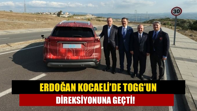 Cumhurbaşkanı Recep Tayyip Erdoğan, Türkiye'nin yerli otomobili TOGG'un direksiyonuna geçti.