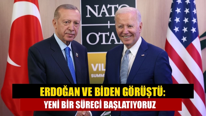 Cumhurbaşkanı Recep Tayyip Erdoğan, ABD Başkanı Joe Biden ile görüştü.