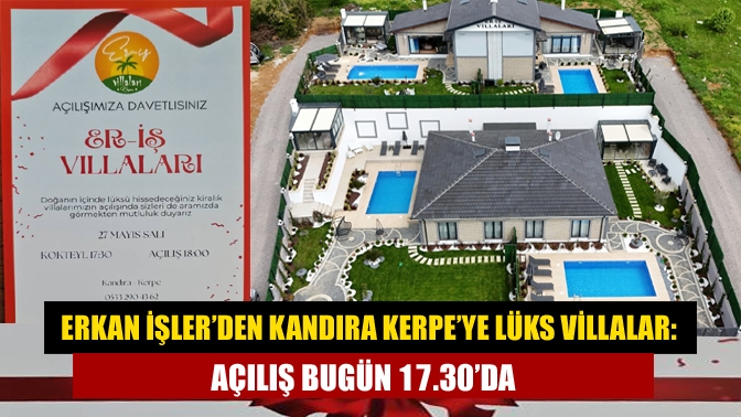 Kandıra Kerpe’de, Erkan İşler’in lüks detaylarla donattığı ısıtmalı havuzlu villaların