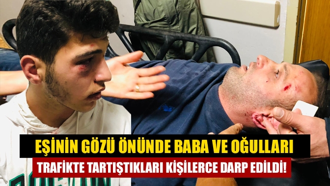Kandıra'da baba ve oğulları, hatalı sollama yaptığı gerekçesiyle korna çalarak
