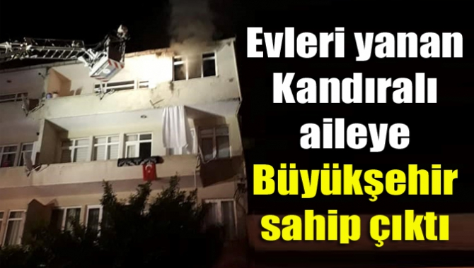 Evlerinde çıkan yangında her şeyini kaybeden Kandıralı İpek ailesinin yardımına