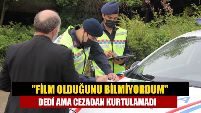 Kandıra yolunda yol denetime takılan C.O. isimli sürücüye aracındaki film