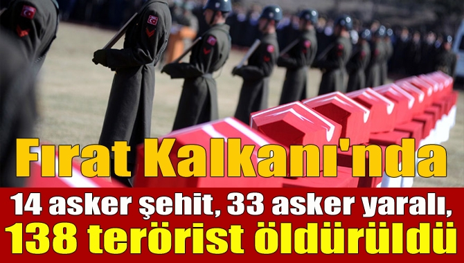 TSK, Fırat Kalkanı'yla ilgili yaptığı açıklamada 10 askerin şehit olduğunu,