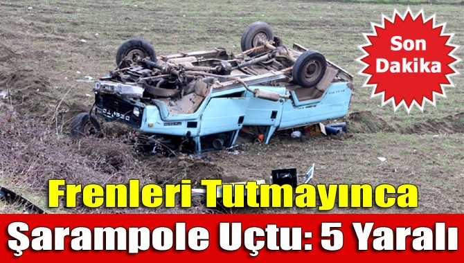 Kaynarca istikametine gitmekte olan araç sürücüsü Kandıra girişinde frenleri tutmayınca