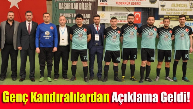Genç Kandıralılar Derneği yaptığı açıklamasında Kandıra Belediye Başkanı Adnan Turan’ın