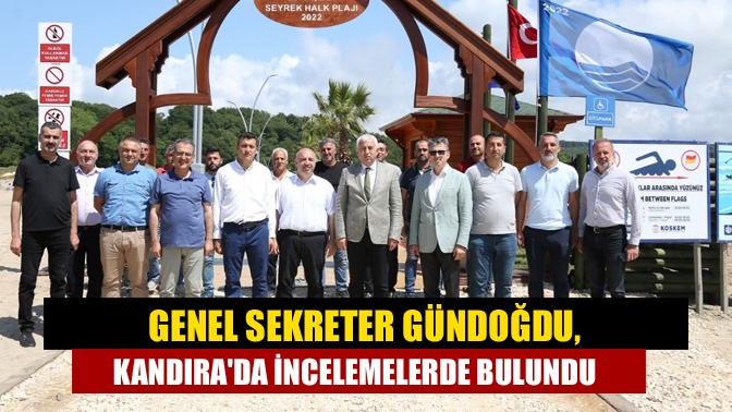 Kocaeli Büyükşehir Belediyesi Genel Sekreteri Balamir Gündoğdu, Kandıra sahilinde 7.