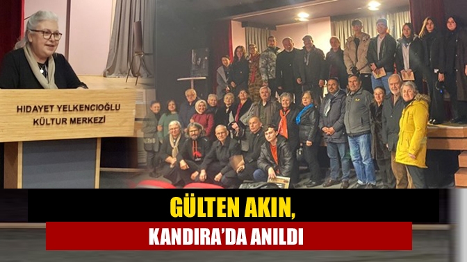 Şair Gülten Akın soğuk bir kış günü Kandıra Yelken Sinemasında