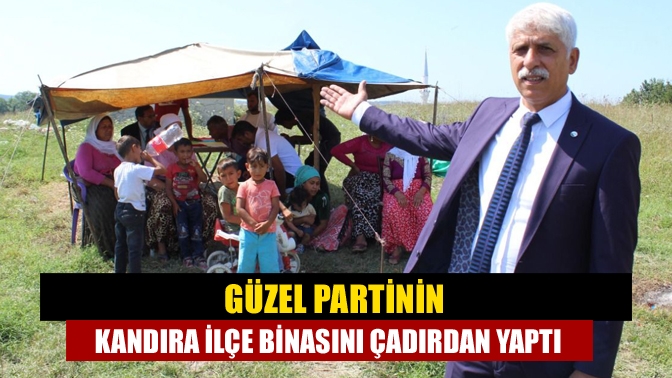 Romanların bir araya gelerek kurduğu Güzel Parti, Kandıra ilçe binasını