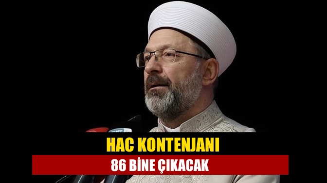 Diyanet İşleri Başkanı Ali Erbaş, nüfusun güncellenmesiyle hac kontenjanının 83