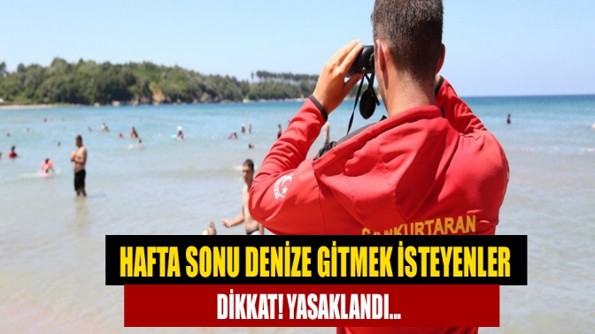 Kandıra'da bazı plajlarda bugün (cumartesi) olumsuz hava koşulları nedeniyle denize