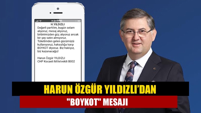 CHP Kocaeli Milletvekili, parti üyelerine boykota destek verme çağrısı yaparak,