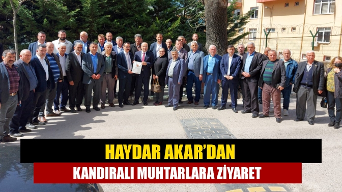 TBMM Başkanvekili Haydar Akar, Kandıralı muhtarları ziyaret ederek istek ve