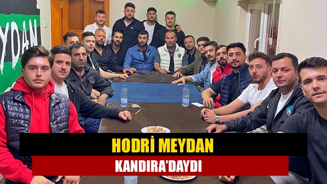 Hodri Meydan Taraftarlar Derneği Başkanı Yunus Emre Sönmez ve beraberindeki