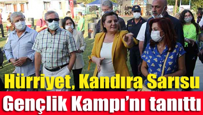 İzmit Belediye Başkanı Hürriyet, İzmit Sarısu Gençlik Kampını gazetecilere tanıttı.