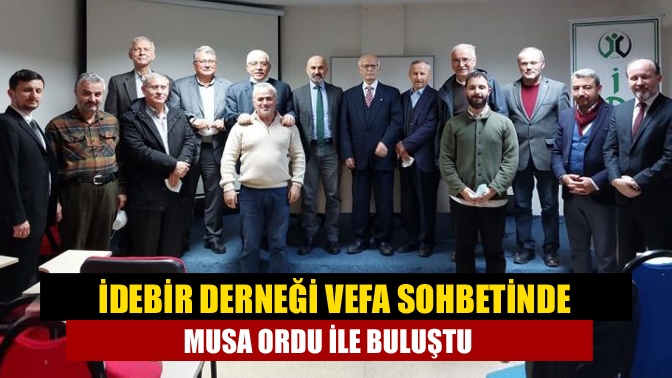 İdebir derneğinin mutat düzenlediği vefa sohbeti programinda Aralık ayı konuğu