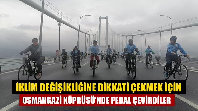 Kocaeli Sanayi Odası'nın düzenlediği bisiklet turuna katılan yaklaşık 300 kişi,