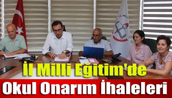 İl Milli Eğitim Müdürlüğü okulların tadilatlarına ilişkin açılan ihaleler peş
