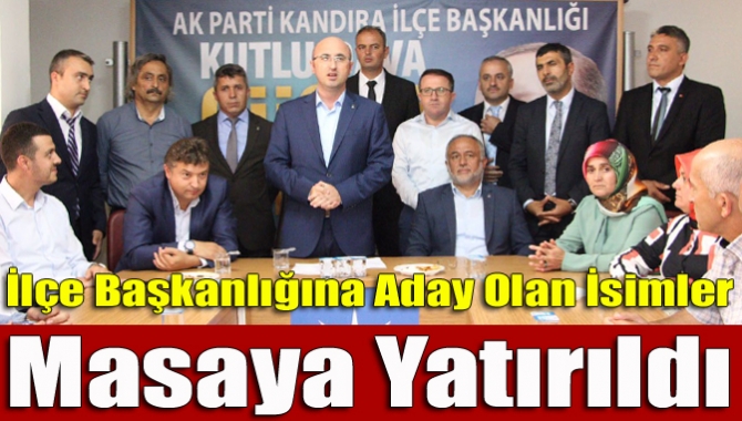 Ak Parti Kandıra İlçe Başkanlığı'na aday olan isimler, yaklaşan kongreler