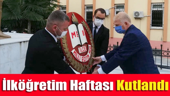 Kandıra İlçe Milli Eğitim Müdürlüğü, İlköğretim Haftası’nı kutlayarak, Atatürk büstüne