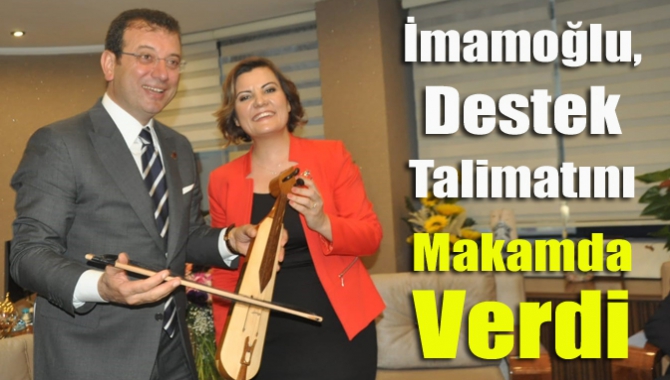 İstanbul Büyükşehir Belediye Başkanı Ekrem İmamoğlu, Fatma Kaplan Hürriyet’i makamında