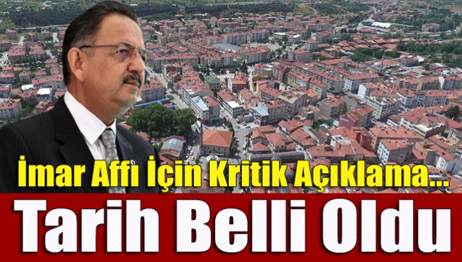 Çevre ve Şehircilik Bakanı Mehmet Özhaseki, İmar Barışı'nda, 13 milyon