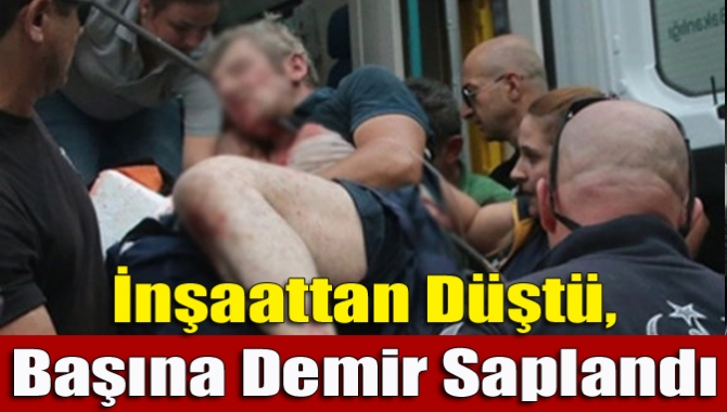 İzmit'te dengesini kaybederek inşaatın 3. katından zemine düşen işçinin başına