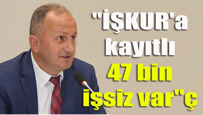 İŞKUR İl Müdürü Ulvi Yılmaz, kent genelinde 47 bin kişinin
