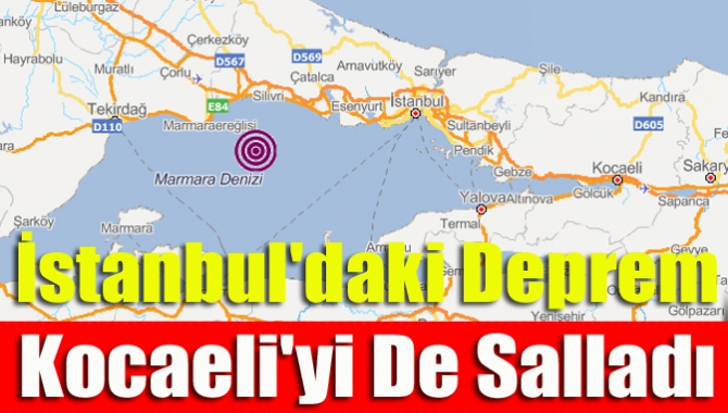 stanbul'da saat 13:59'da şiddetli bir deprem oldu. Korkutan deprem Kocaeli