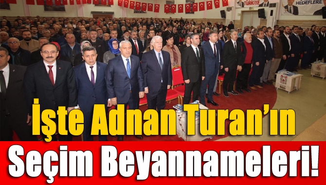 Cumhur İttifakı’nın Kandıra Belediye Başkan Adayı Adnan Turan, seçim beyannamelerini