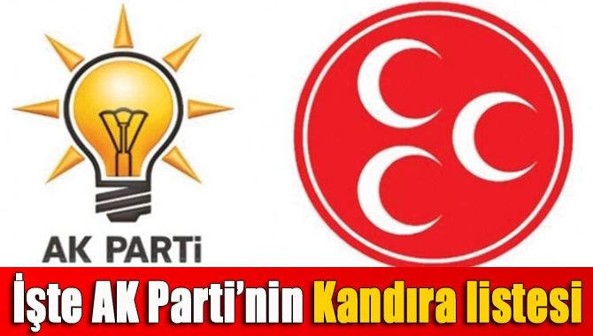 AK Parti’nin Kandıra Belediye Meclis üyeliği aday listesi belli oldu.