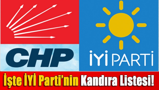 İYİ Parti’nin Kandıra Belediye Meclis üyeliği aday listesi belli oldu.