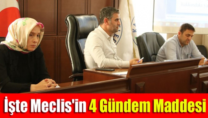Kandıra Belediye Meclisi Ağustos ayı oturumunda 4 gündem maddesi görüşüldü.