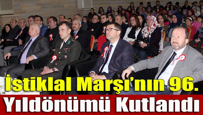 Kandıra Akçakoca Anadolu Lisesi tarafından İstiklal Marşı’nın kabulünün 96. yıldönümü