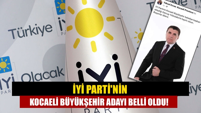 İYİ Parti Milletvekili adayı, gazeteci Yüksel Ercan, İYİ Parti Kocaeli