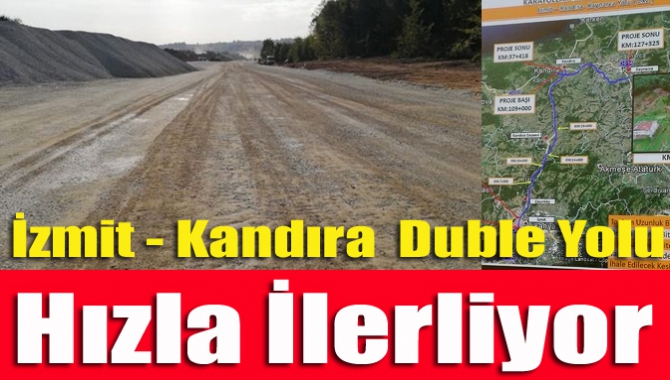 İzmit-Kandıra arasında yapılacak 40  kilometrelik duble yolla ilgili çalışma