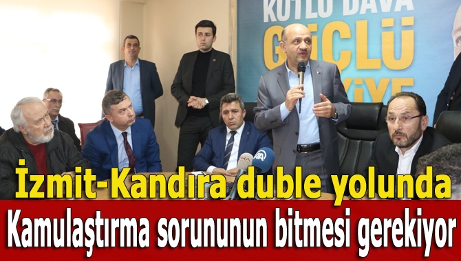 İzmit-Kandıra duble yolu hakkında açıklamalarda bulunan Başbakan Yardımcısı Fikri Işık,