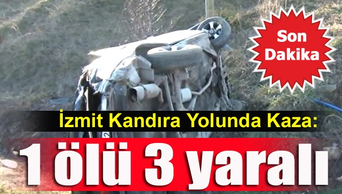 İzmit-Kandıra yolu Kayıplar mevkiinde direksiyon hakimiyetini kaybeden Hüseyin Erdoğan takla