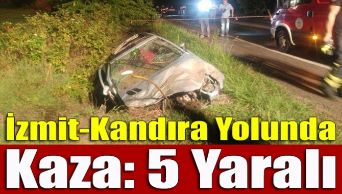 Kandıra Yolu Çayırköy mevkiinde direksiyon hakimiyetini kaybeden sürücü su kanalına