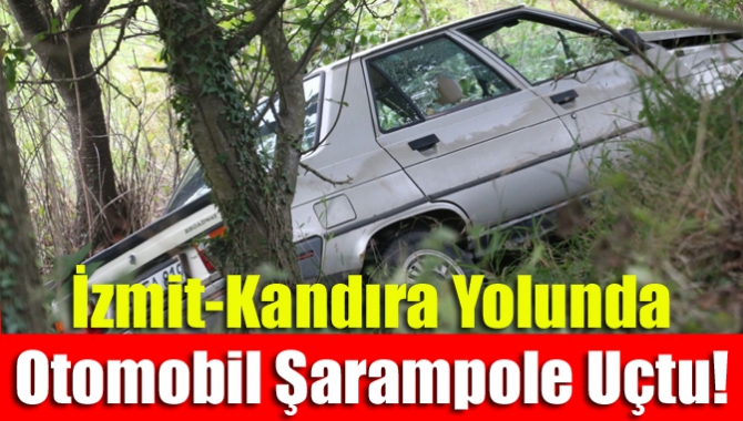 İzmit-Kandıra yolu Çayırköy mevkiinde kontrolden çıkarak şarampole uçan otomobilin sürücüsü,