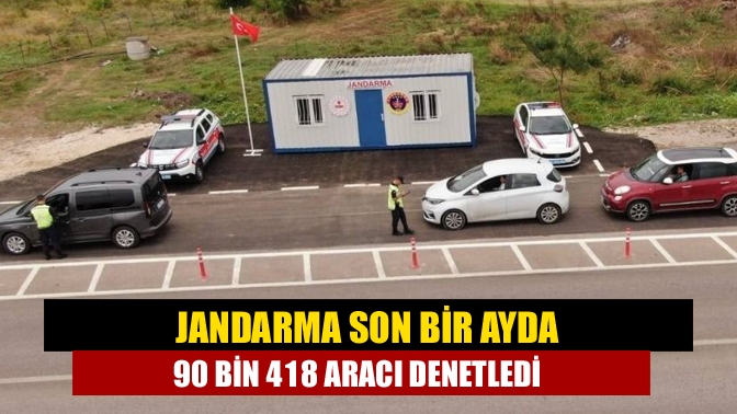 Kocaeli'de jandarma ekiplerince son bir ayda yapılan trafik denetimlerinde 90
