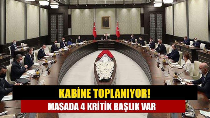 Kabine, Cumhurbaşkanı Erdoğan başkanlığında yarın toplanıyor. Kabine'nin ana gündem maddeleri;