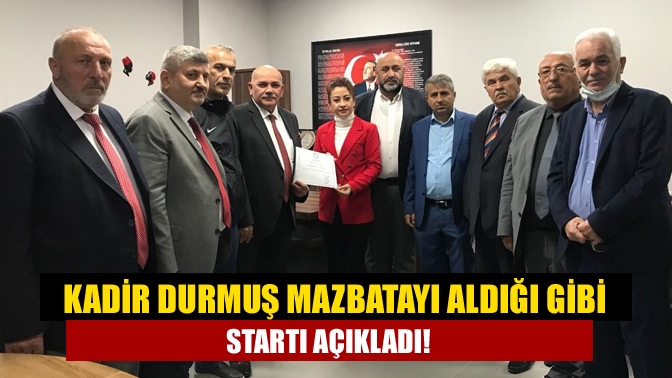 Kocaeli Esnaf ve Sanatkarlar Odası Birliği Başkanı Kadir Durmuş mazbatasını