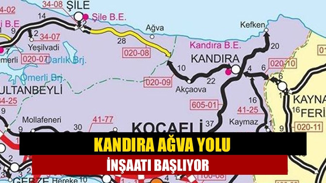 Şile-Ağva-Kandıra yolunun Kandıra-Ağva arasındaki 47,1 kilometrelik ikinci etabının da ihalesi