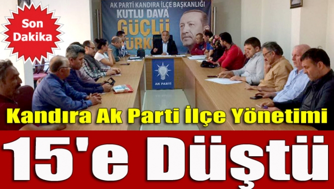 Ak Parti'de yapılan tüzük değişikliğinde göre Kandıra Ak Parti İlçe